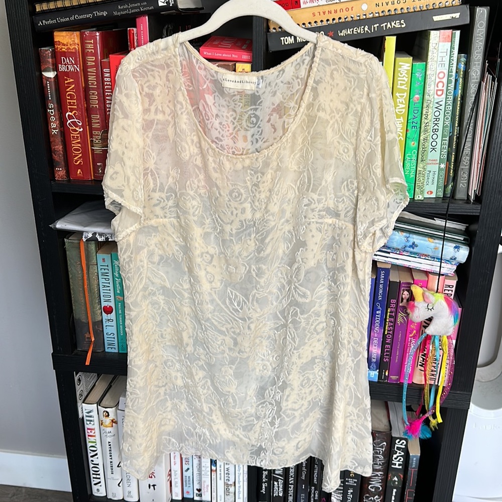 Love and Liberty Floral Velvet Blouse